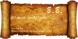 Blahut Brúnó névjegykártya